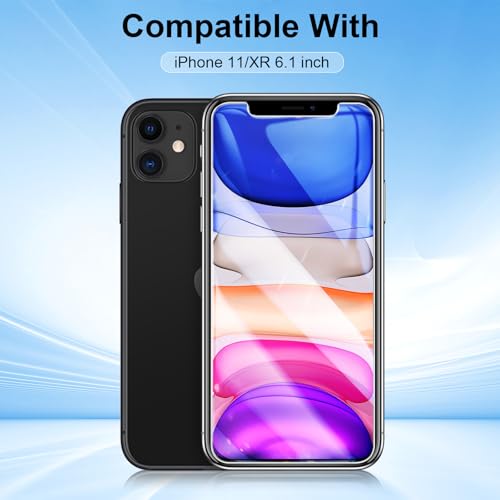 2Pack Privacy Screen Protector for iPhone 11/iPhone XR Anti-Spy Tempered Glass Film 9H Hardness Easy Installation Bubble Free [6.1 inch] (iPhone 12/12 pro)