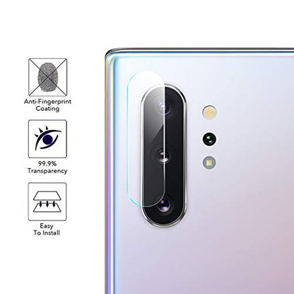 Orzero (3 Pack Compatible for Samsung Galaxy Note 10 Camera Lens Protector, Protector de Cámera Case Friendly Tempered Glass 9H High Definition Microphone Cutout Anti-Scratch - size: 6.3 inch