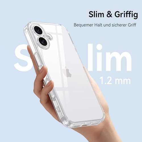YINLAI Compatible with iPhone 17 Case, Crystal Transparent Anti-Yellowing Upgraded Full Camera Protection Supports Wireless Charging Slim Shockproof Protective Phone Cover 6.3" (Clear) - color: Clear, size: iPhone 17 6.3"