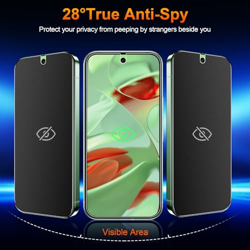 2 Pack for Google pixel 9 Anti-Glare Matte Privacy Screen Protector 6.3 inch, Smooth and Responsive Touch Flexible EPU Film, [Support Fingerprint Unlock] [Self-Healing] [Not Glass] - size: Google Pixel 9