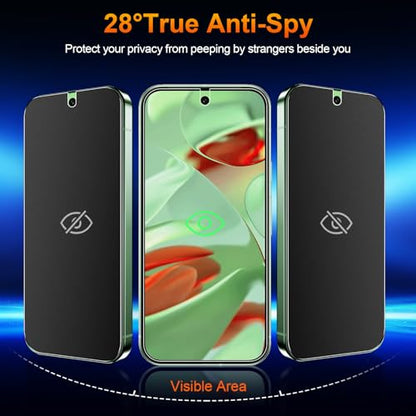 2 Pack for Google pixel 9 Anti-Glare Matte Privacy Screen Protector 6.3 inch, Smooth and Responsive Touch Flexible EPU Film, [Support Fingerprint Unlock] [Self-Healing] [Not Glass] - size: Google Pixel 9