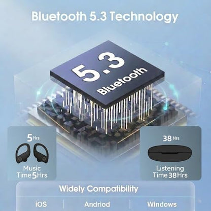 Open Ear Buds Bluetooth Headphones Stereo Sound Clear Calls Air-Conduction