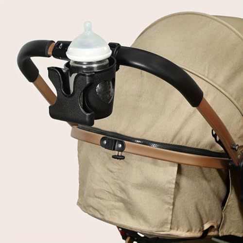 Trolley Cup Holder with Phone Mount, Bicycle Cup Holder, Universal Cup Holder, 2-in-1 Phone Stand Suitable for Strollers, Bicycles, Wheelchairs, Scooters
