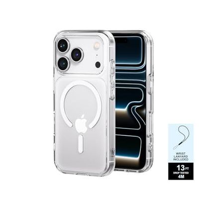 PAUL B for 2025 iPhone 17 Pro Case (Compatible with MagSafe) Military Grade Drop Protection(Drop Tested up to 13FT) Anti Yellowing | Magnetic Rugged Shockproof Phone Cover (Clear, iPhone 17 Pro) - color: Clear, size: iPhone 17 Pro