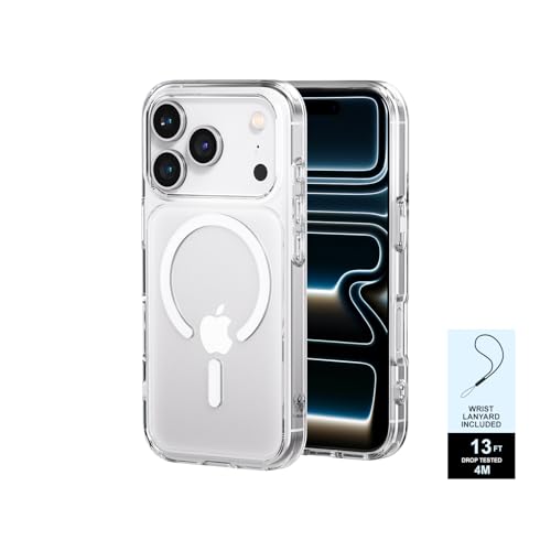 PAUL B for 2025 iPhone 17 Pro Case (Compatible with MagSafe) Military Grade Drop Protection(Drop Tested up to 13FT) Anti Yellowing | Magnetic Rugged Shockproof Phone Cover (Clear, iPhone 17 Pro) - color: Clear, size: iPhone 17 Pro