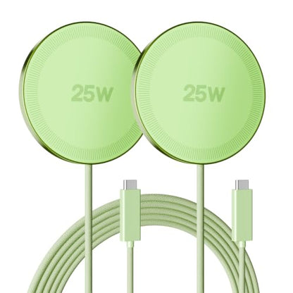 MagSafe 25W Wireless Charger for Apple Magnetic Fast Charging Pad - color: Light Green