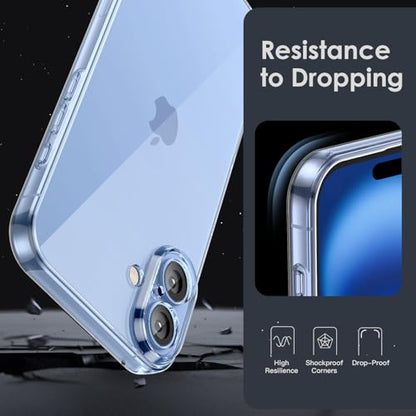 Shamo's Clear TPU Case for iPhone 17 – with Camera Protection, Ultra Slim, Shockproof, Anti-Yellowing, Scratch-Resistant, Wireless Charging Compatible, Enhanced Grip (for iPhone 17) - size: For iPhone 17