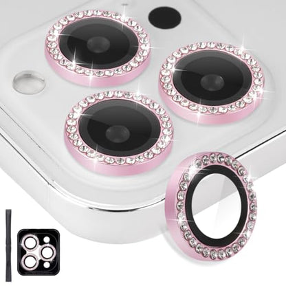 Camera Lens Protector for iPhone 16 Pro/16 Pro Max, Diamond Pink - color: Diamond Pink