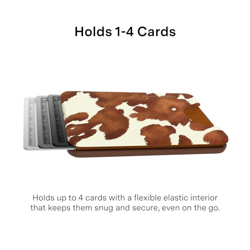 VELVET CAVIAR compatible with MagSafe Wallet 2.0 | Magnetic Card Holder Wallet for iPhone 17/16/15/14/13/12 or Phone Cases compatible with MagSafe | Cocoa Cow - color: Cocoa Cow