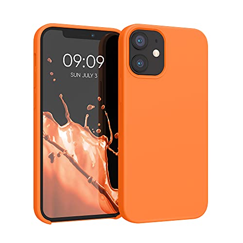 kwmobile Case Compatible with Apple iPhone 12 mini Case - TPU Silicone Phone Cover with Soft Finish - Fruity Orange - color: Fruity Orange, size: iPhone 12 mini