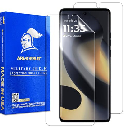 ArmorSuit 2 Pack for Motorola Edge (2024) Screen Protector Case Friendly MilitaryShield HD Clear Film - Made in USA - size: Edge(2024)