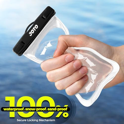 JOTO Up to 7" Universal Waterproof Phone Case for iPhone 17 Air 16 15 14 13 12 11 Plus Pro Max, IPX8 Cellphone Dry Bag XR X SE, Galaxy S23 S22 S21 S20+ S20 S10 Plus Note, Pixel -Clear - color: Clear, size: 1 Pack