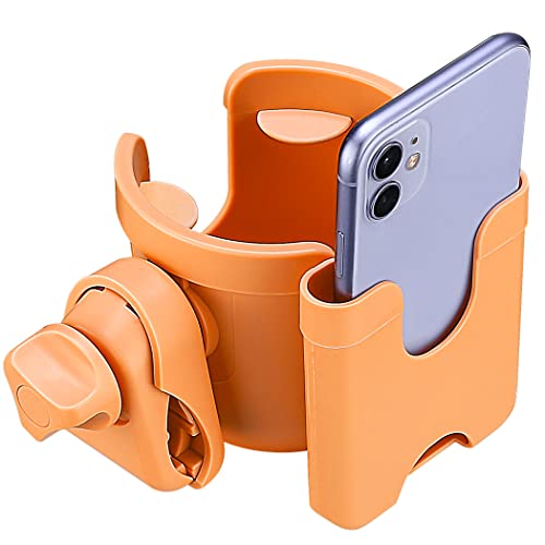 Suranew Cup Holder with Phone for Walker Wheelchair Stroller Orange - color: Orange