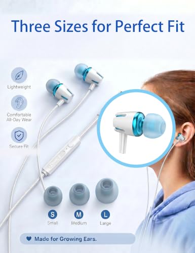 2-Pack Wired Earbuds with Cases, 3.5mm School Headphones,Daisies Butterfly - color: Daisies Butterfly