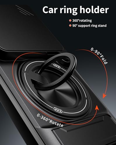 Compatible with Nothing Phone4a Pro Case Cover,Compatible with Nothing Phone (4a) Pro 5G A069P with Slide Camera Cover Phone Stand Protective Case Black - color: Black, size: Compatible with Nothing Phone4a Pro