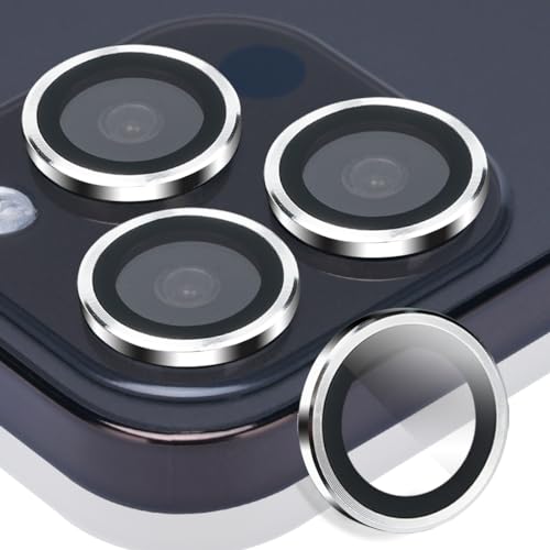 Camera Lens Protector for iPhone 15 Pro/15 Pro Max, Silver - color: Silver
