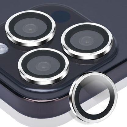 Camera Lens Protector for iPhone 15 Pro/15 Pro Max, Silver - color: Silver