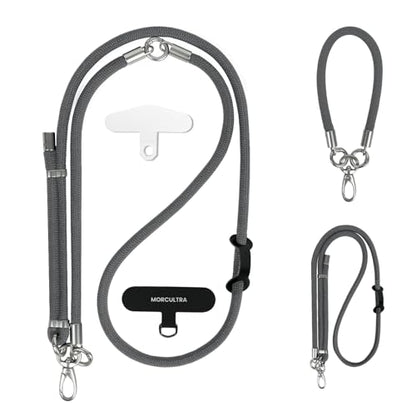 Phone Lanyard, 3 Ways to Wear: Crossbody, Neck and Wrist Strap - color: Grey