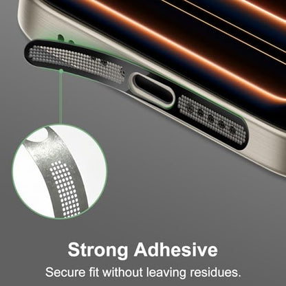 for iPhone 17 Pro Max Speaker Cover Anti Dust Proof Mesh USB C Plug Cover - size: for iPhone 17 Pro Max