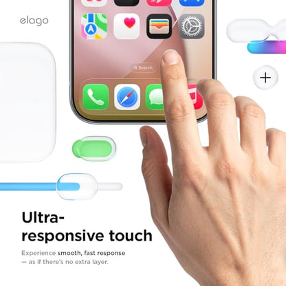 elago Tempered Glass Screen Protector for iPhone 17 Clear | Case Friendly, 9H Surface Hardness, Anti-Fingerprint, Shatter-Proof, Scratch Protection, Bubble-Free - size: iPhone 17