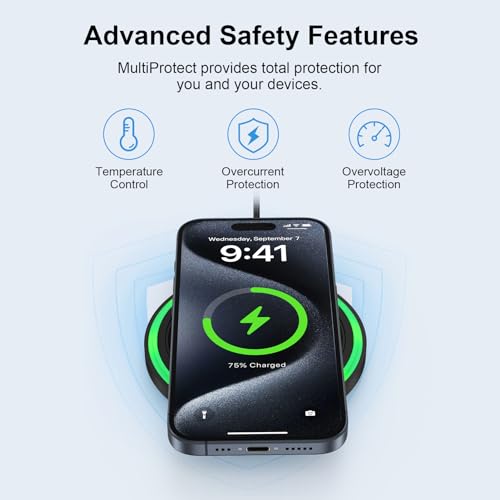 Wireless Charger for Moto G Power 2025 2024 Edge 2024,Moto G Stylus 5G (2025) Edge Razr 50 40 Ultra Pro,15W Wireless Charger Station Fast Charging Pad + Adapter for Samsung Galaxy S25 S24 Ultra S23 FE