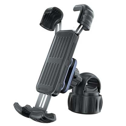 Motorcycle Phone Mount Holder - Upgrade Vibration Dampener - 360° Rotatable Bicycle Phone Holder, Bike Handlebar Phone Clip for 5.1" - 6.8" Smartphones