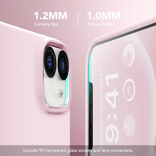 GONEZ Magnetic for iPhone 12/12 Pro Case, Silicone Cover Chalk Pink - color: A-Chalk Pink, size: Iphone 12 /Iphone 12 Pro
