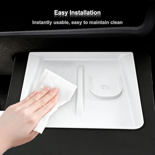 2-in-1 Wireless Charging Silicone Mat Fit for Tesla Model Y Juniper 2025+ - color: Black#2, size: Model Y Juniper