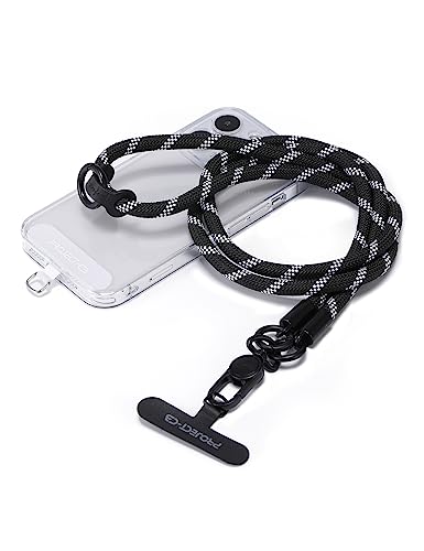 Phone Lanyard×1,Phone Tether Tab×2,Cell Phone Lanyards for Around the Neck,Rope Lanyard,Universal Adjustable Phone Strap Crossbody,Cell Phone Chain(Blackshadow) - color: Blackshadow