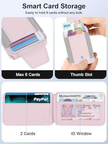 for MagSafe Wallet Works with Apple Find My, Strongest Magnetic Wallet - color: Pink