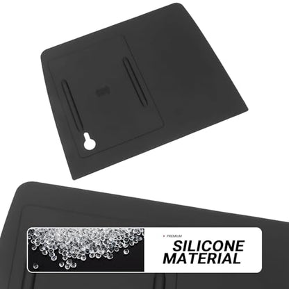Wireless Charging Anti-Slip Mat Compatible with Honda 2023-2026 Pilot & 2026 Passport Accessories Wireless Charging Mat with Indicator Light Port Center Console Liner Black Silicone Material
