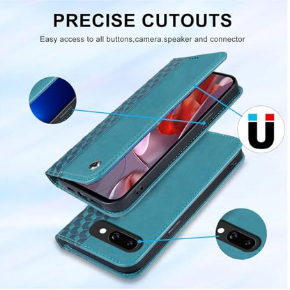 Wallet Case for Google Pixel 9A 2025 6.3 Inch - PU Leather Flip Cover with Card Holder Slots, Strong Magnetic Folio Kickstand Phone Case, Green - color: Green, size: google pixel 9a 6.3"
