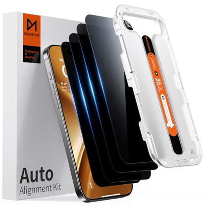 DIMONCOAT 4-PACK Privacy Screen Protector Compatible with iPhone 15 6.1 - color: Black, size: iPhone 15