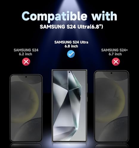 MAGIC JOHN 2 Pack for Samsung Galaxy S24 Ultra Privacy Screen Protector