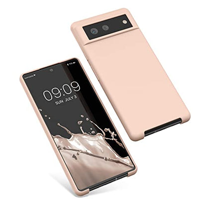 kwmobile Case Compatible with Google Pixel 6 Case - TPU Silicone Phone Cover with Soft Finish - Coconut Swirl - color: Coconut Swirl, size: Pixel 6