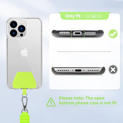 CACOE Phone Lanyard, Black+Green, 2 Pcs - color: Black+green, size: 21.65"