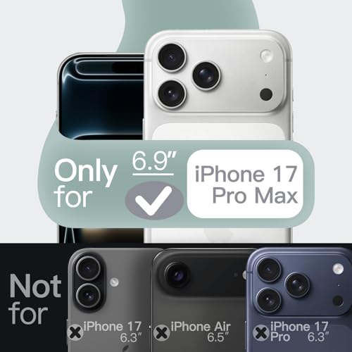 JETech Silicone Case for iPhone 17 Pro Max, Midnight Green | Silky Soft Touch, Shockproof Protection, Scratch Resistant, Microfiber Lining - color: Midnight Green, size: iPhone 17 Pro Max