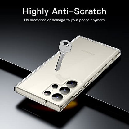 JETech Case for Samsung Galaxy S23 Ultra, Anti-Yellowing, Clear | Shockproof Protection, Scratch Resistant Hard PC Back, Durable Transparent TPU Bumper - color: Clear