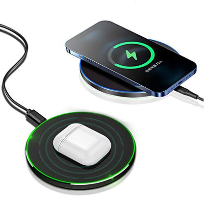 Fast Wireless Charger,25W Wireless Charging Induction Pad for iPhone 18/Duo - color: Black