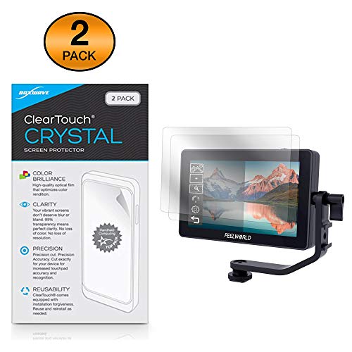 BoxWave Screen Protector Compatible with FeelWorld F6 Plus - ClearTouch Crystal (2-Pack), HD Film Skin - Shields from Scratches - size: Crystal Clear (2-Pack)