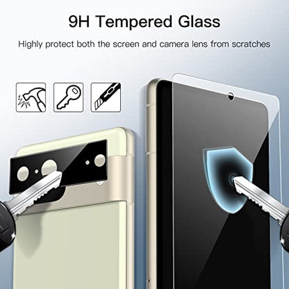 JETech Screen Protector for Google Pixel 7, 2+2 Pack - size: Pixel 7