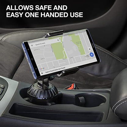 Scosche UHCUP2M-SP1 Universal Cup Phone Holder Mount with Adjustable Arms and Adjustable Base, Expands to Fit Cupholder, 360 Degree View Rotation - style: Cup Holder