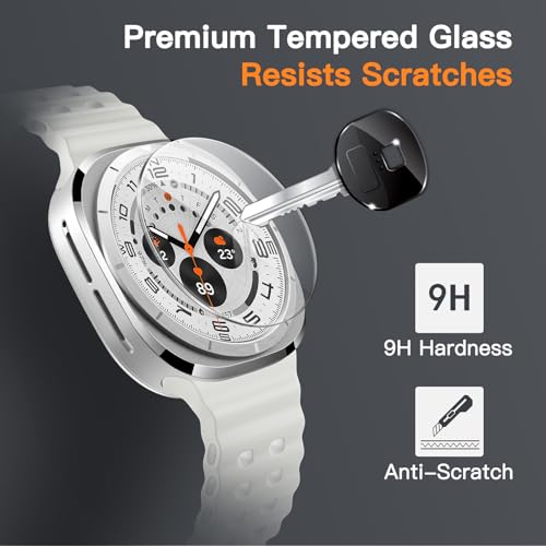 JETech Screen Protector for Galaxy Watch Ultra/6 Classic 47mm, 3-Pack | Tempered Glass Protection, HD Clear, Anti-Scratch Design - size: Galaxy Watch Ultra/6 Classic 47mm