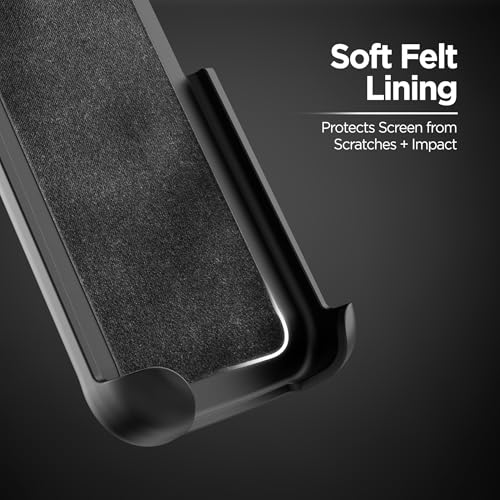 Encased Rugged Belt Case for Samsung Galaxy S25 Plus, Protective [Heavy Duty] Dual-Layer Shockproof Cover with Rotating Belt Clip Holster (Compatible with MagSafe), Black (S25 Plus) - size: S25 Plus