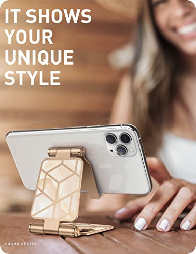 i-Blason Cell Phone Stand for Desk, Phone Holder fits All Phones, Gold - color: Gold