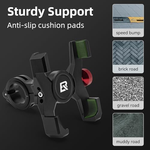 ROCKBROS Aluminum Bike Phone Mount for 4.7-7.1" Phones Handlebar Mount - style: Handlebar Mount