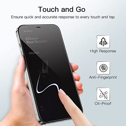 JETech Privacy Screen Protector for iPhone 12 Pro Max, 2-Pack - size: iPhone 12 Pro Max