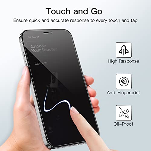 JETech Privacy Screen Protector for iPhone 12 Pro Max, 2-Pack - size: iPhone 12 Pro Max