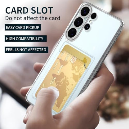 Lunivop Compatible with Samsung Galaxy S26 Ultra Case Clear Wallet Card Holder TPU Slim Soft Shockproof Anti-Yellowing Anti-Scratch Transparent Phone Case (for S26 Ultra 6.9 '' Clear) - size: for Samsung Galaxy S26 Ultra