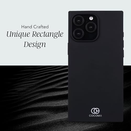 COCOMII Rectangle for iPhone 14 Pro Case, Matte Black Silicone | Compatible with MagSafe Wireless Charging, Shockproof 10ft Drop Protection, Camera & Screen Protection, Premium Glossy Finish - color: Matte Black Silicone, size: iPhone 14 Pro (6.1")